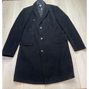 Hugo Boss Coat Mens 46R Black The Street Overcoat‎ Winter Luxury Money Liner